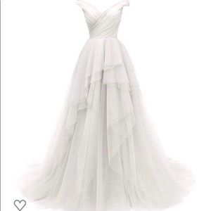 White Tulle Wedding or Prom Dress, NWT, Size 16